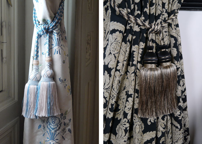 Details of curtain tassels.