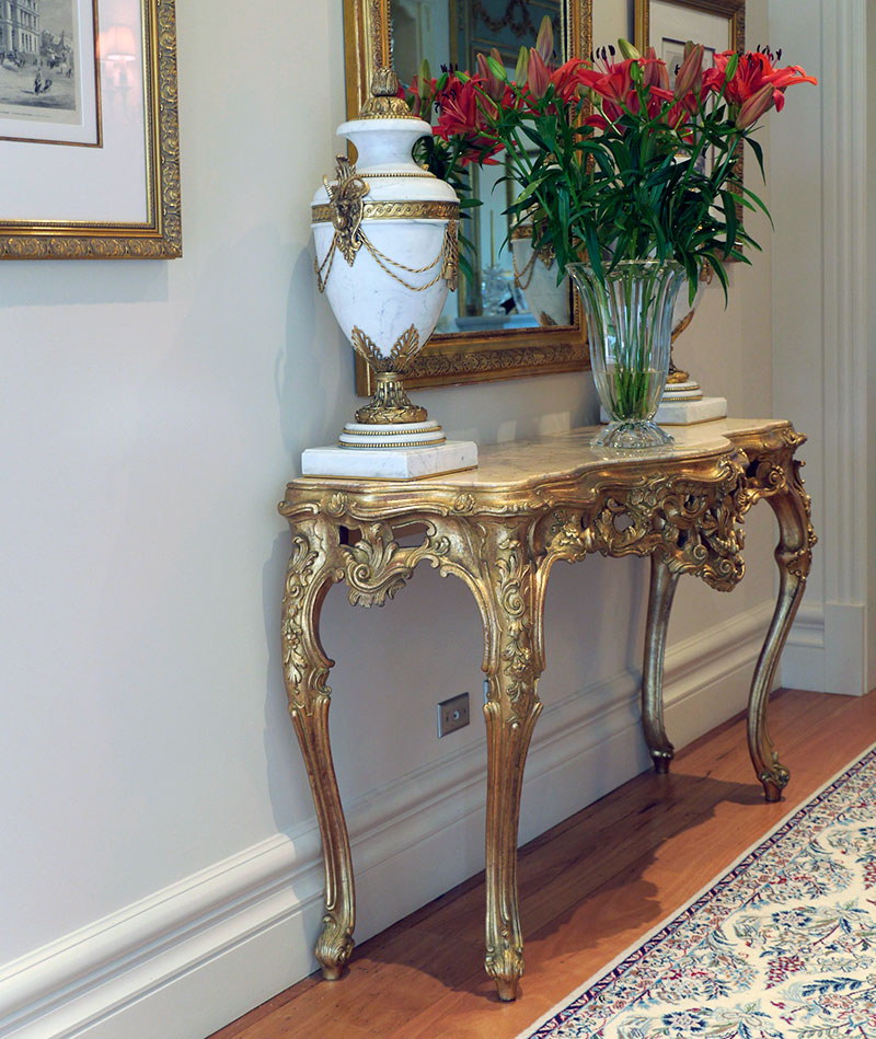 Louis 15hall console with gilding
