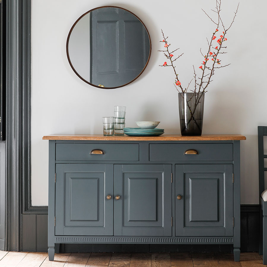 Modern French Sideboard Grey & Timber