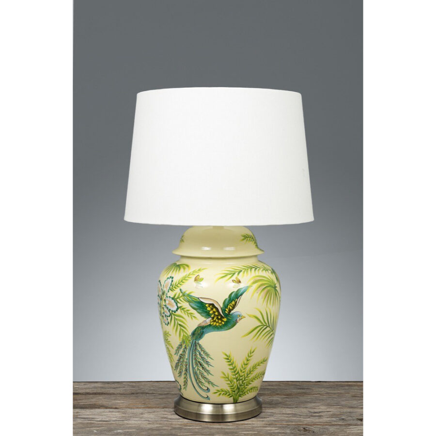 Classic French floral table lamp