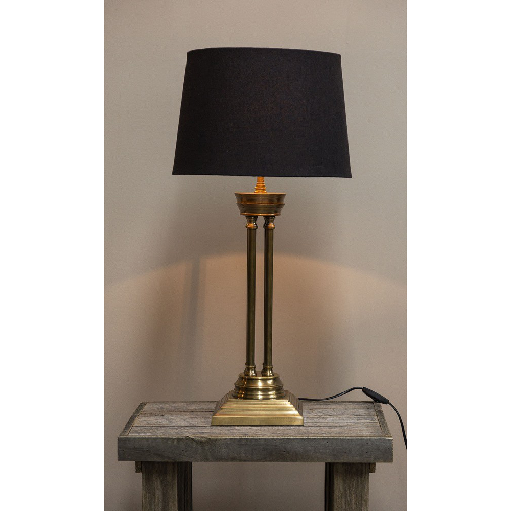 Corinthian Table Lamp In Antique Brass, Antique Brass Table Lamps Australia