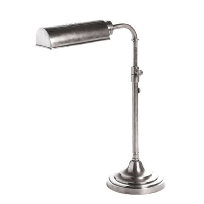 Traditional Desk Lamp Antique Silver