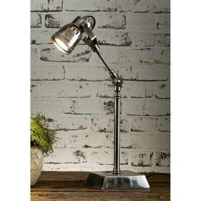 Traditional Desk lamp Antique Silver