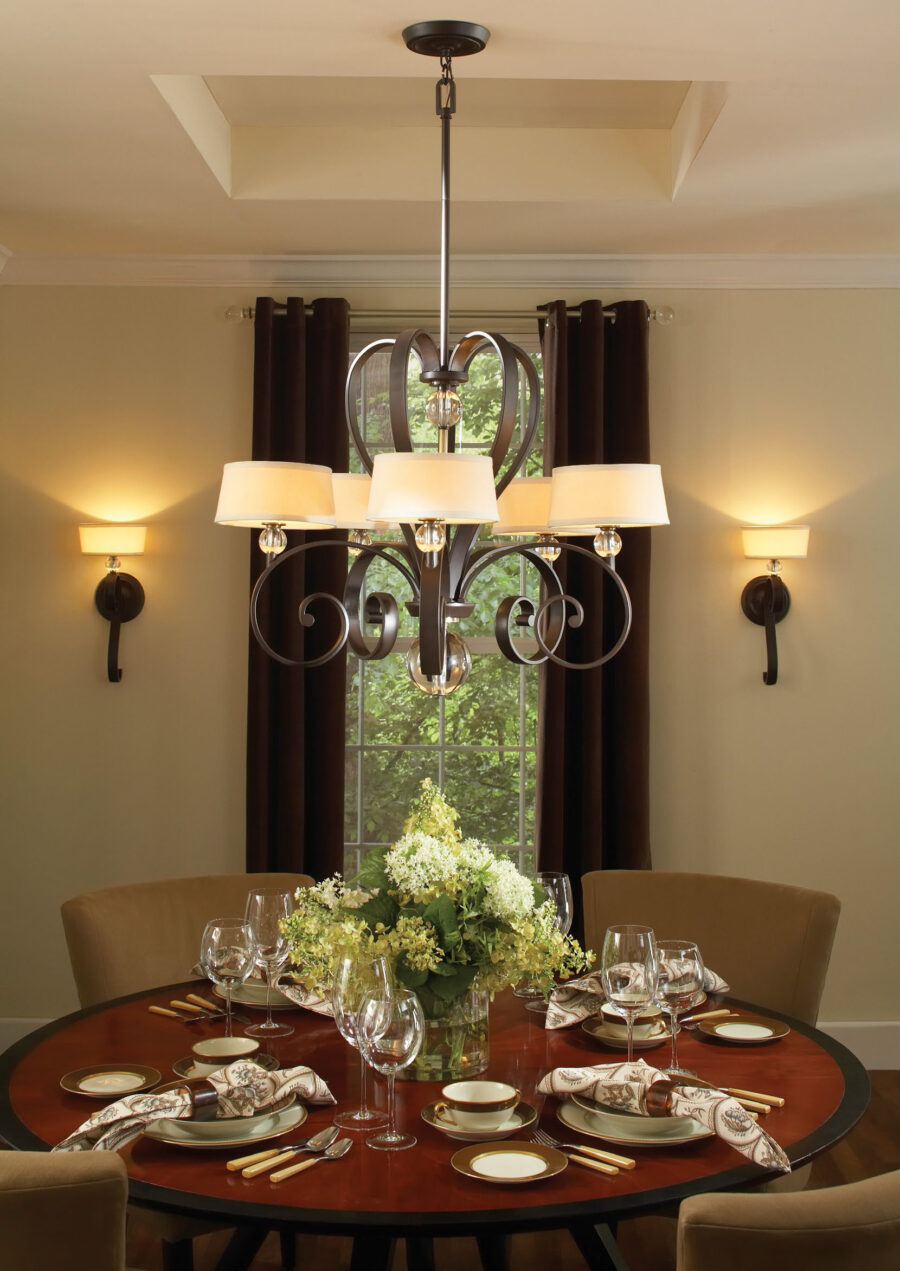 French Wrought Iron Dining Room Chandelier