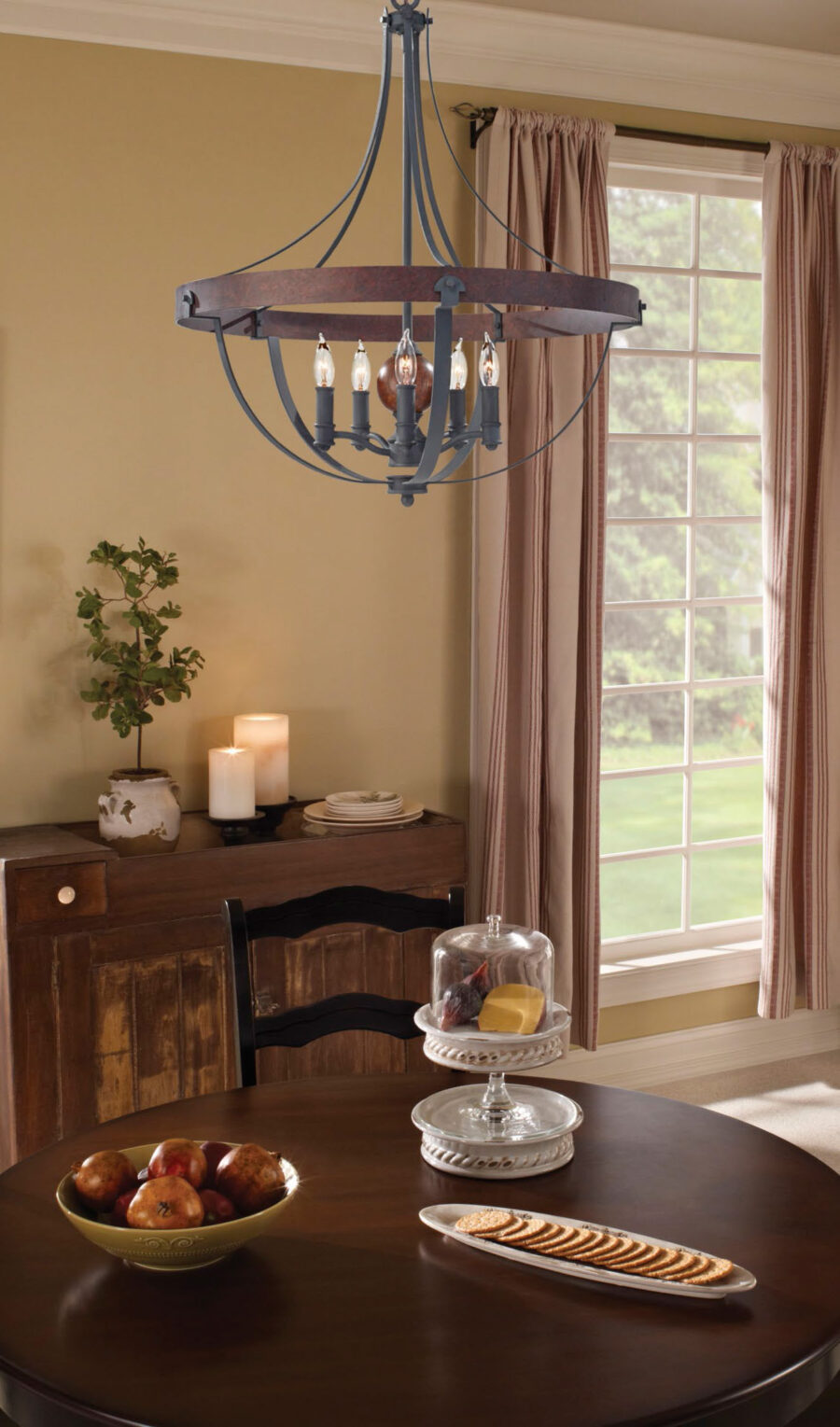 Classic Wrought Iron Chandelier
