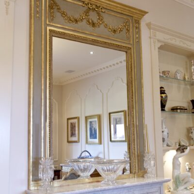 Classic French Mantelpiece Mirror with Gold Finishes