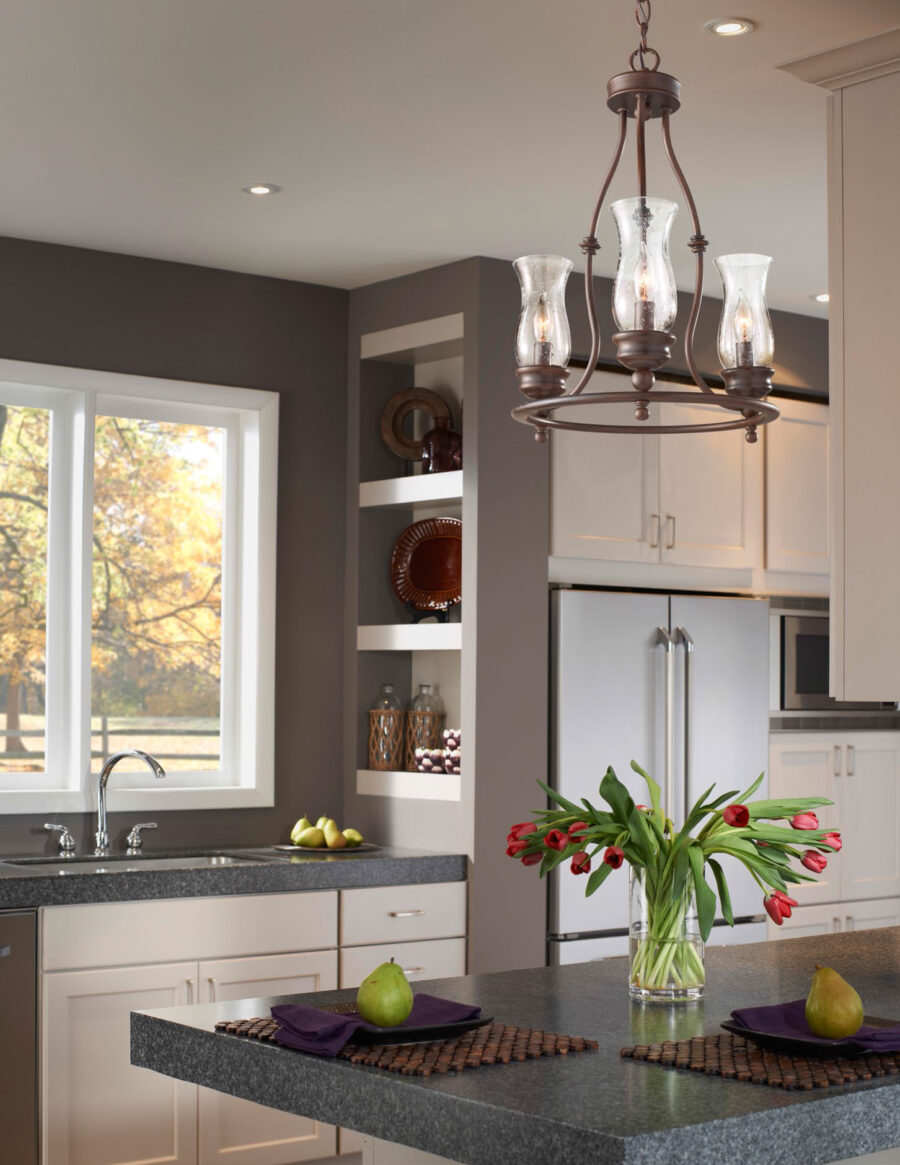 French Traditional Countryside Kitchen Lighting