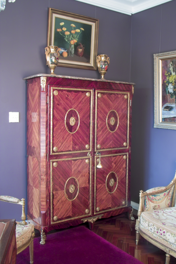 Classic Louis Style Cherry Timber Cabinet with Gilding Details