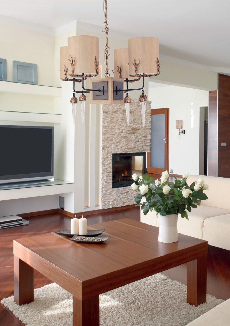 French & Hamptons Styles Living Room Pendant Light