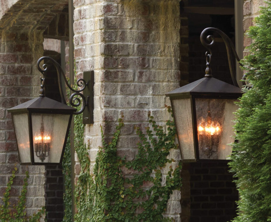 Classic Wrought Iron Outdoor Wall Lighting