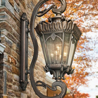 French Wrought Iron Classic Style Outdoor City Wall Light