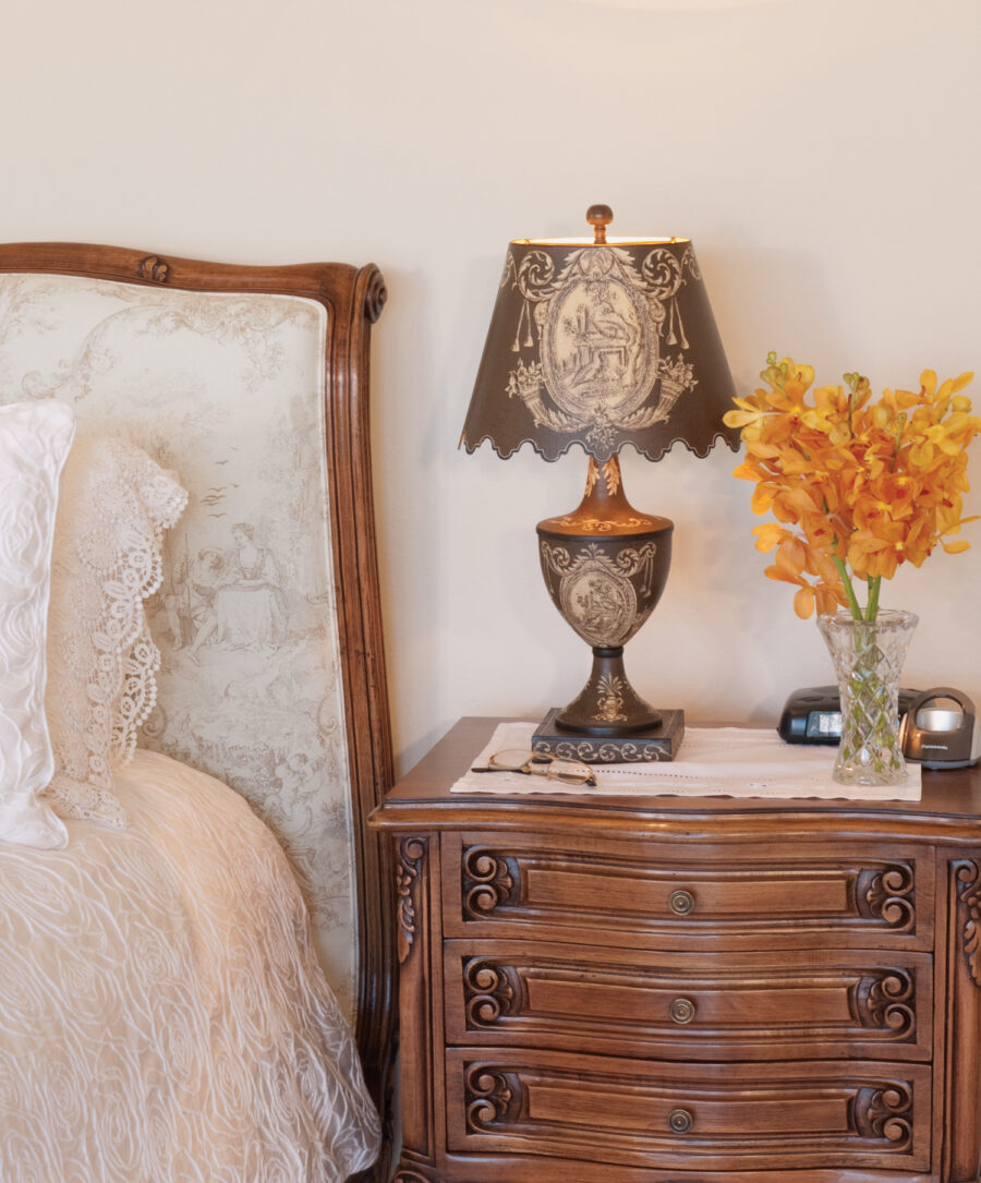 French Traditional Timber with Elegant Details Bedside