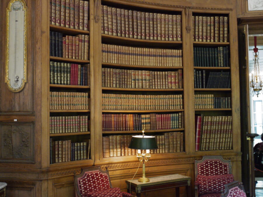 French Traditional Timber Curved Library