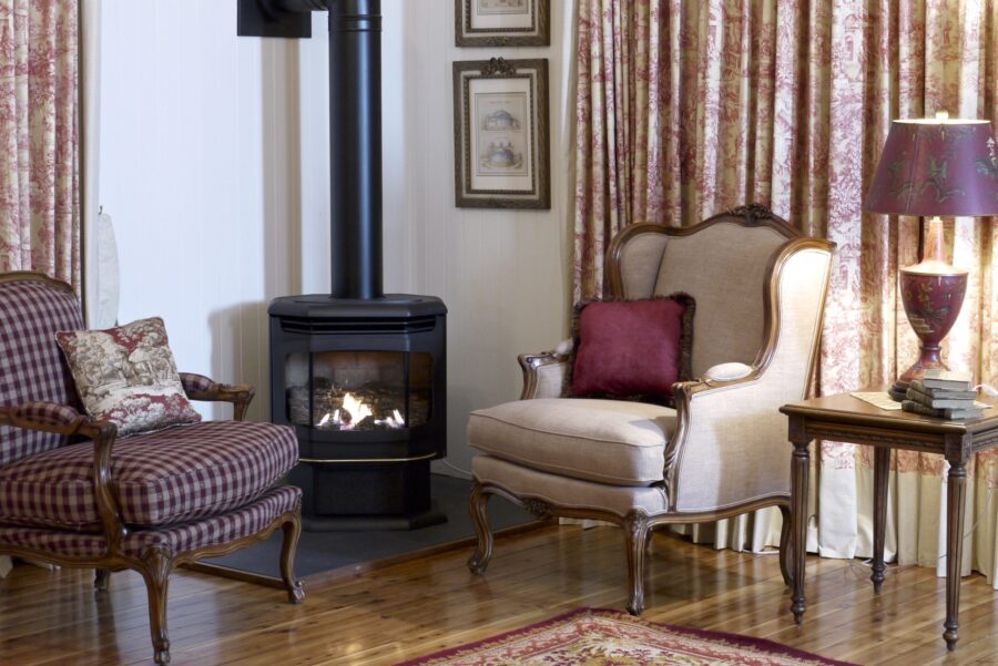 Classic French Style Fireside Setting