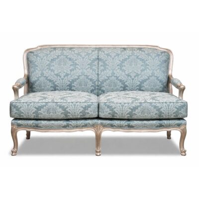 Louis XV 2-Seater Bergere Fully Gilded Silver