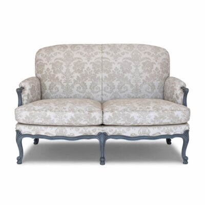 Louis XV 2-Seater Bergere Fully Upholstered Painted
