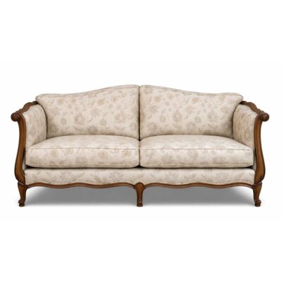 Louis XV 2.5-Seater Daybed in Taupe Floral