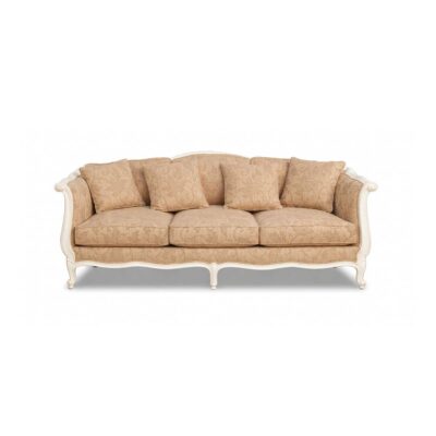 Louis XV 3-Seater Daybed with Back Rail Antique White