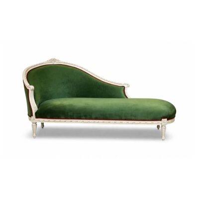 Louis XVI Chaise Longue in Antique White