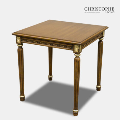 Louis XVI Side Table Walnut Timber with Gilding