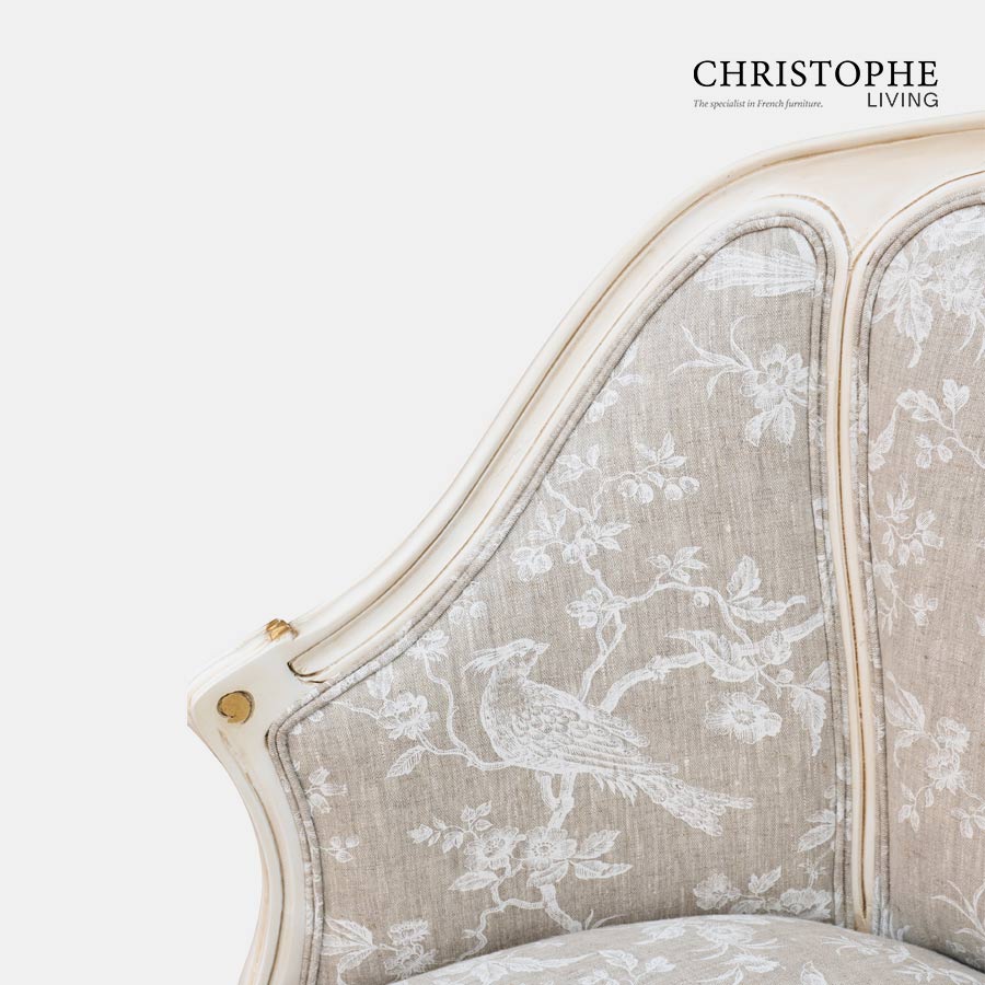 Louis XV Tub Salon Chair Dome Seat Painted - Christophe Living