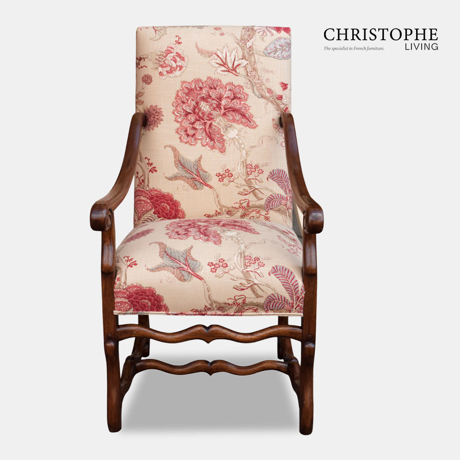 Muttonbone Dining Carver Fully Upholstered
