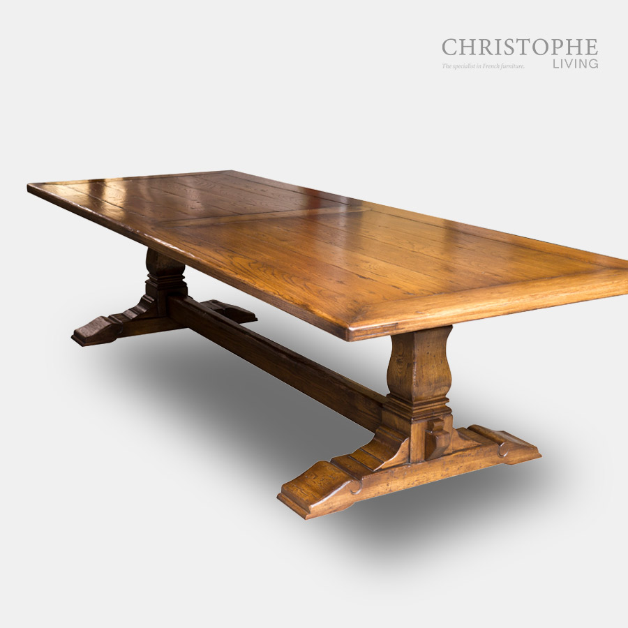 Rustique Refectory Dining Table Frame Top Oak