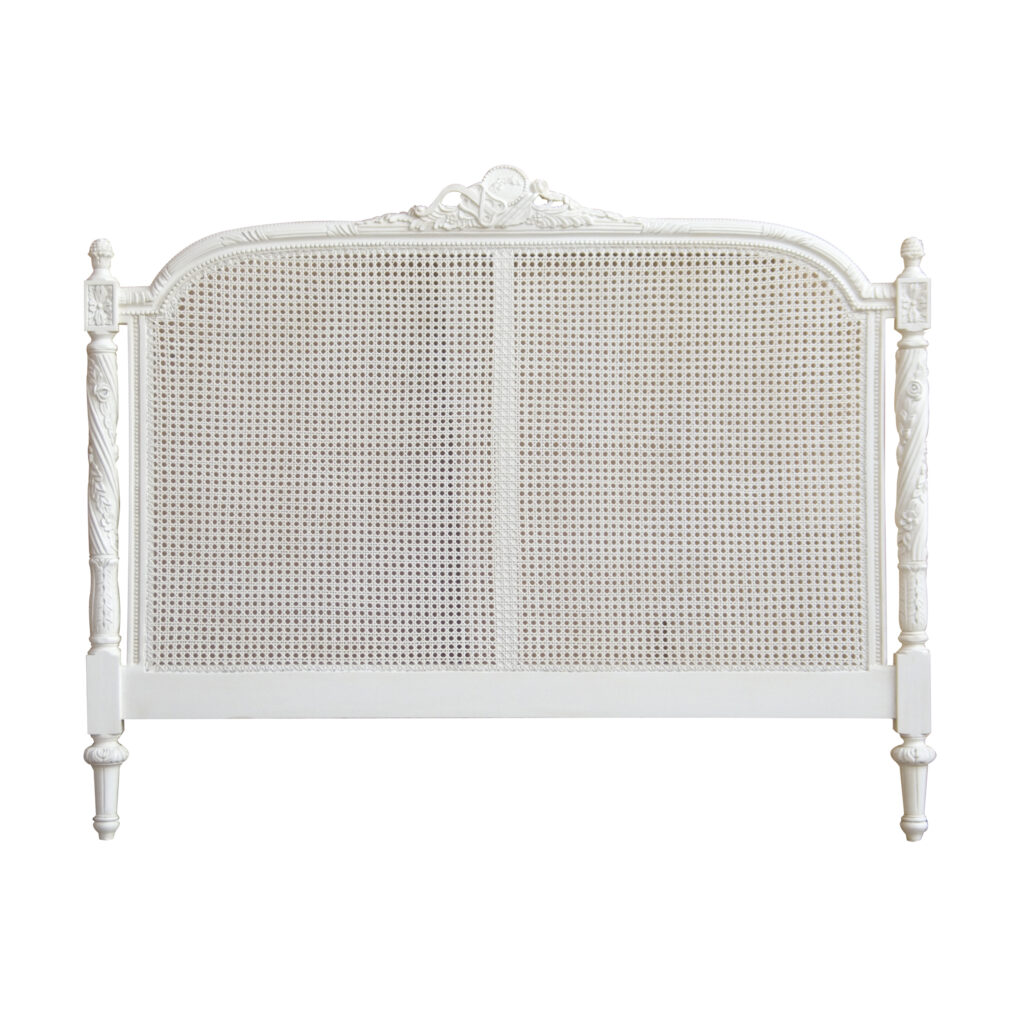 Versailles Bedhead Cane Antique White Christophe Living