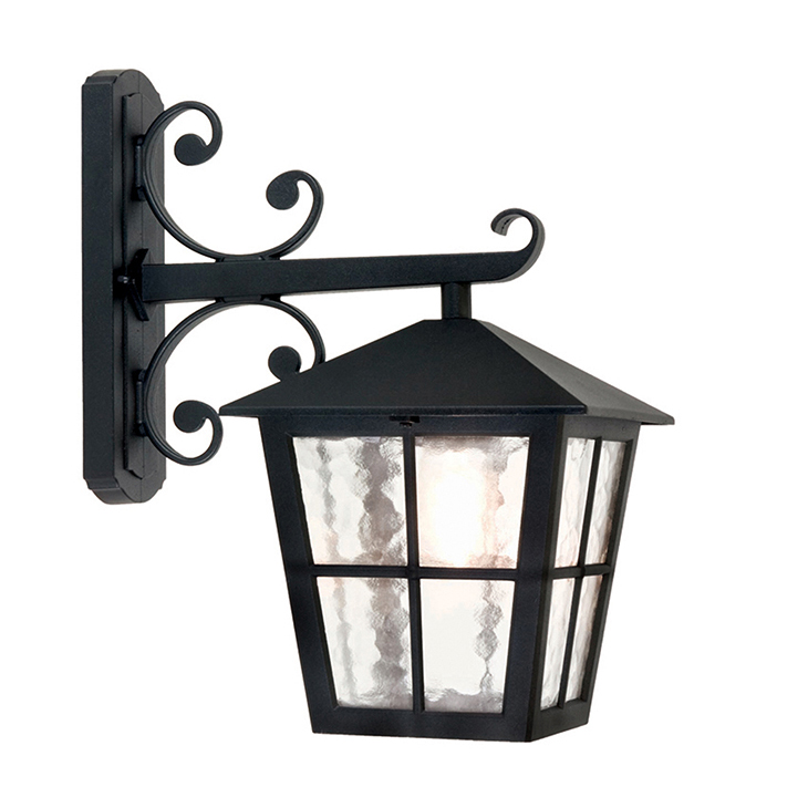 French Wrought Iron Outdoor Wall Lantern