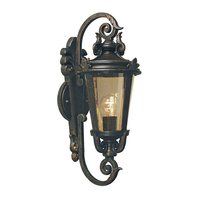 Classic Wrought Iron Outdoor Wall Lantern