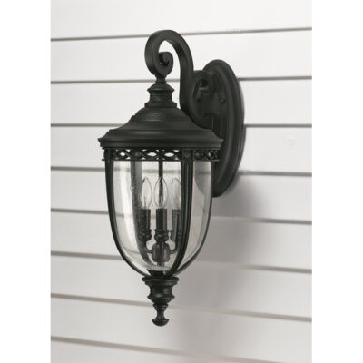 Classic French Outdoor Wall Lantern Black