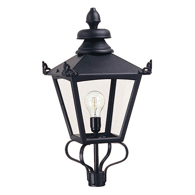 French Wrought Iron Outdoor Pedestal Light