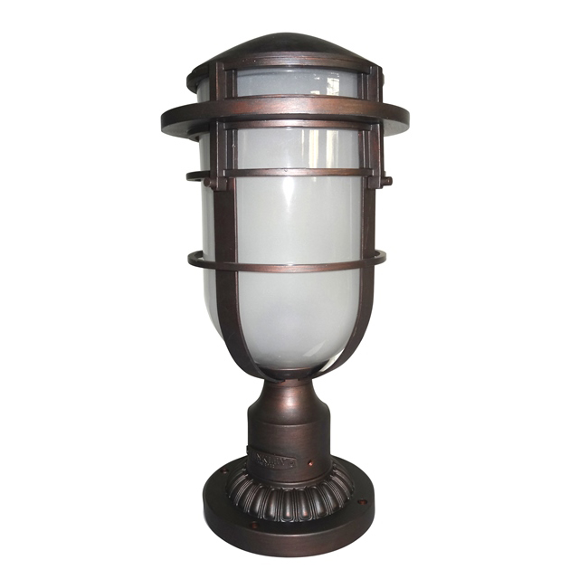 Classic French Outdoor Pedestal Light Bronze