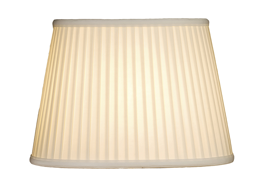 Ivory 36cm Cotton Fine Pleat Oval Shade | Christophe Living