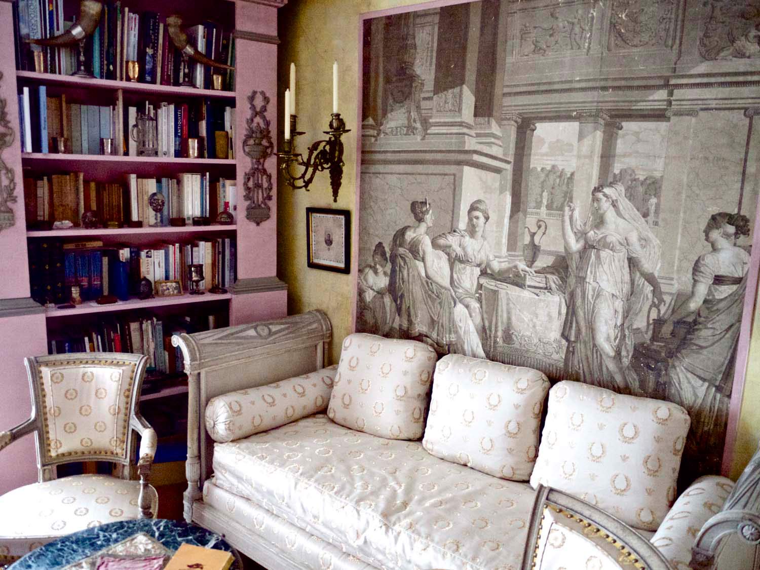 10 French lounge with black and white wall printjpg