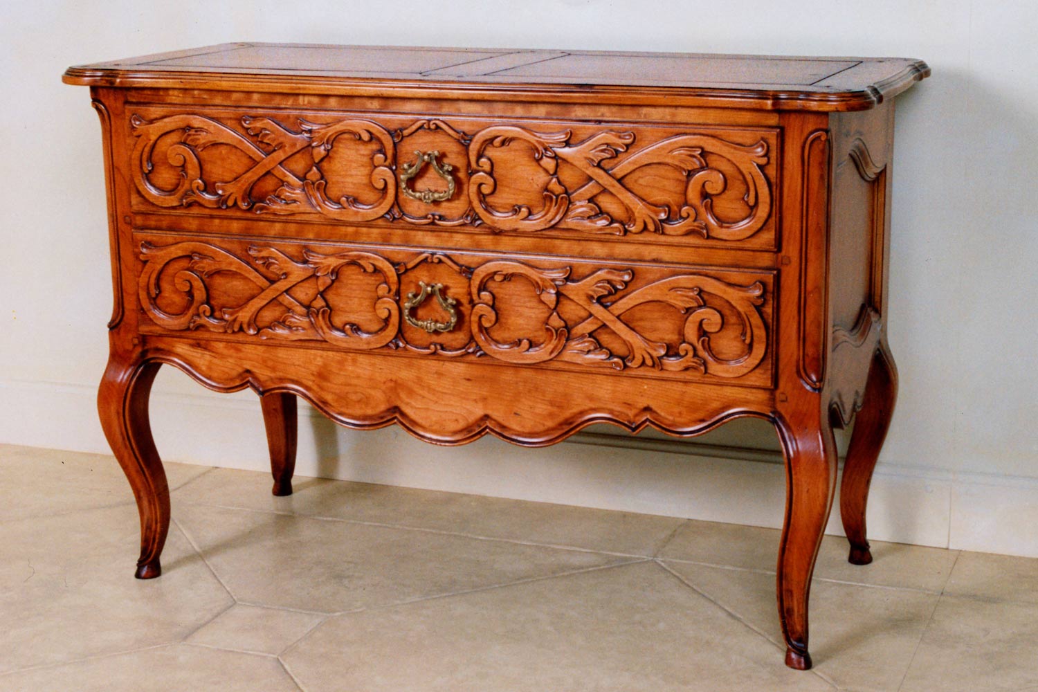 14 French Provincial cherry-wood furniture by Jean-Christophe Burckhardt