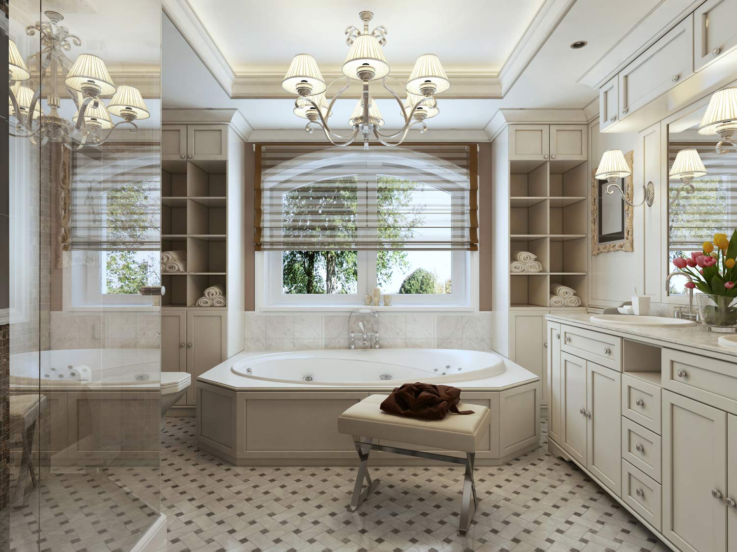 16 French style bathroom and vanity design