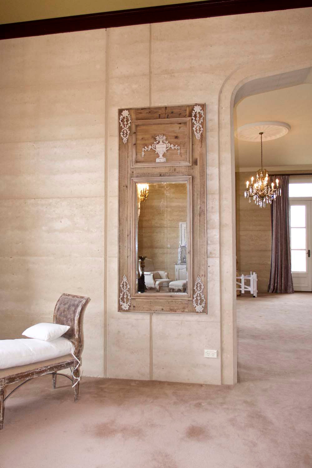 35 French mirrors and trumeau