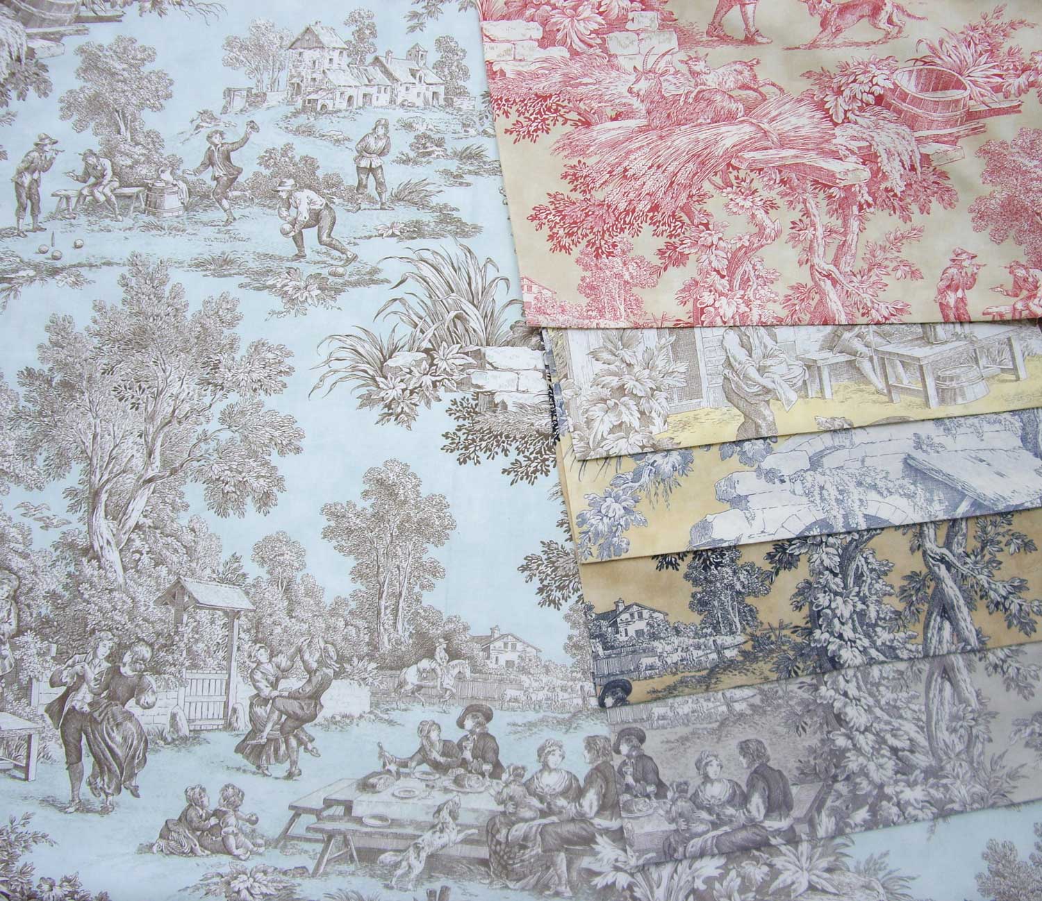 6- French toile fabric