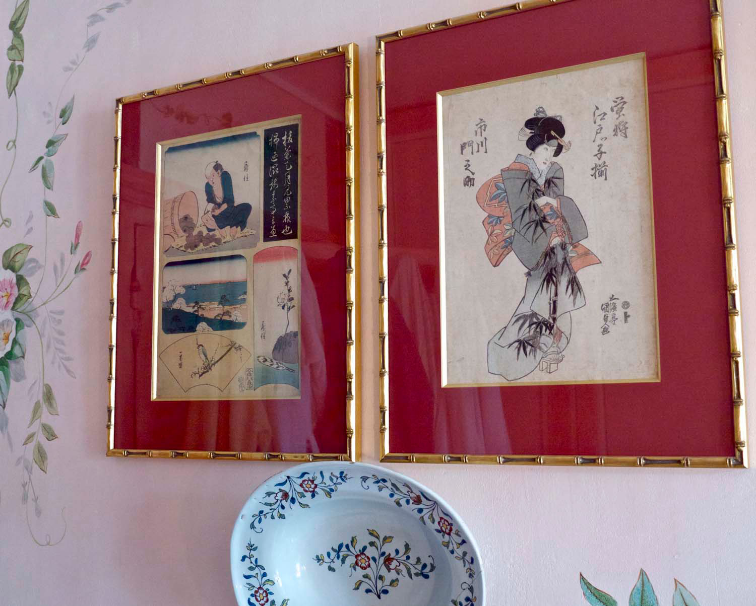9 Japanese antique prints