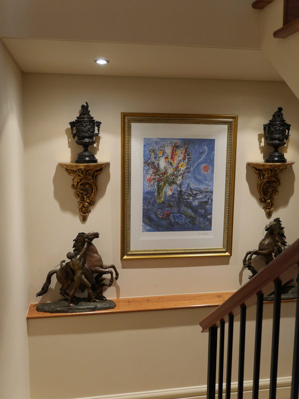 Stairwell with Chagall print