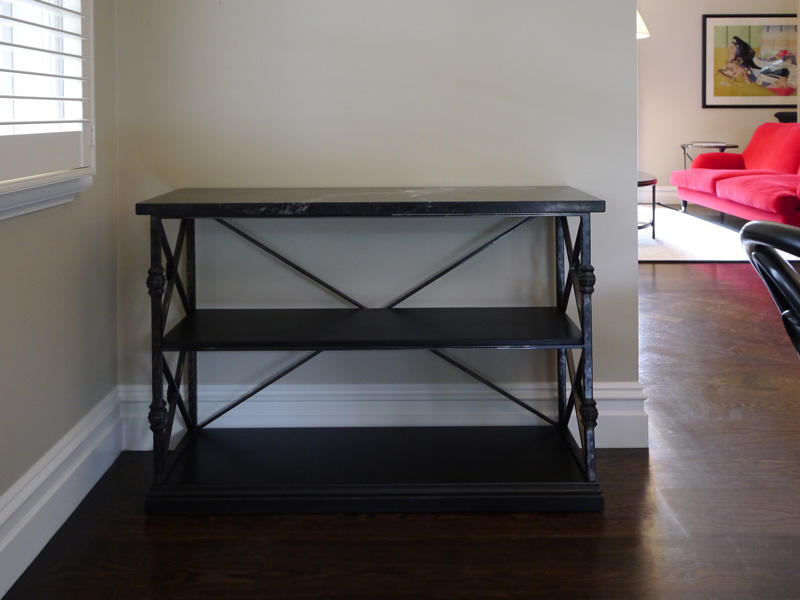 Black French-style console