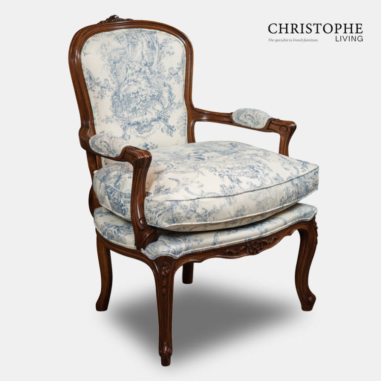 French salon armchair and provincial French furniture