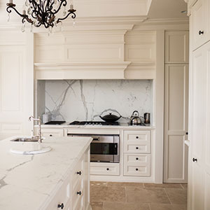 hamptons custom kitchen moldings marble french white