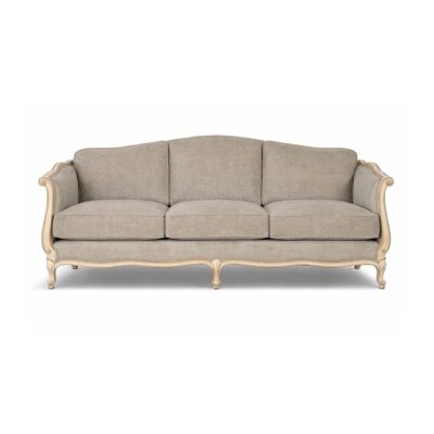 Hamptons Style French Sofa Linen with Gold