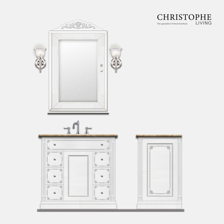 • hamptons louis 15 style bathroom vanity custom design Sydney Australia