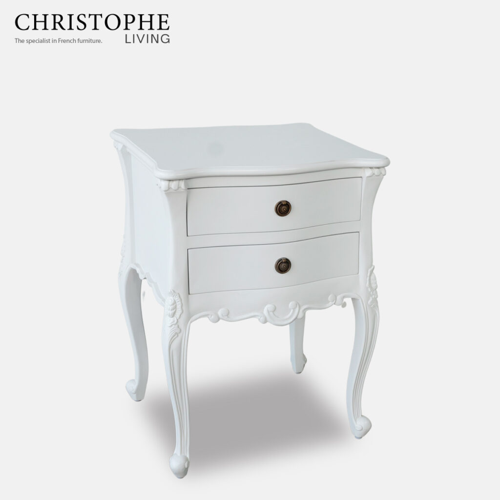 White French Bedside Table French Provincial Furniture Australia