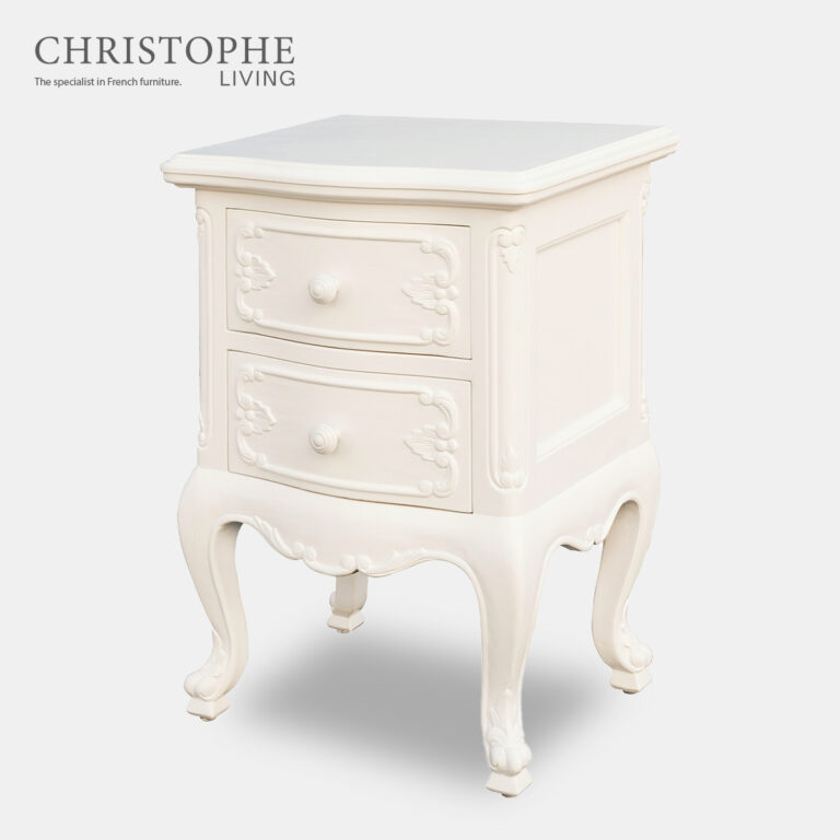 White French Bedside Table French Provincial Furniture Australia