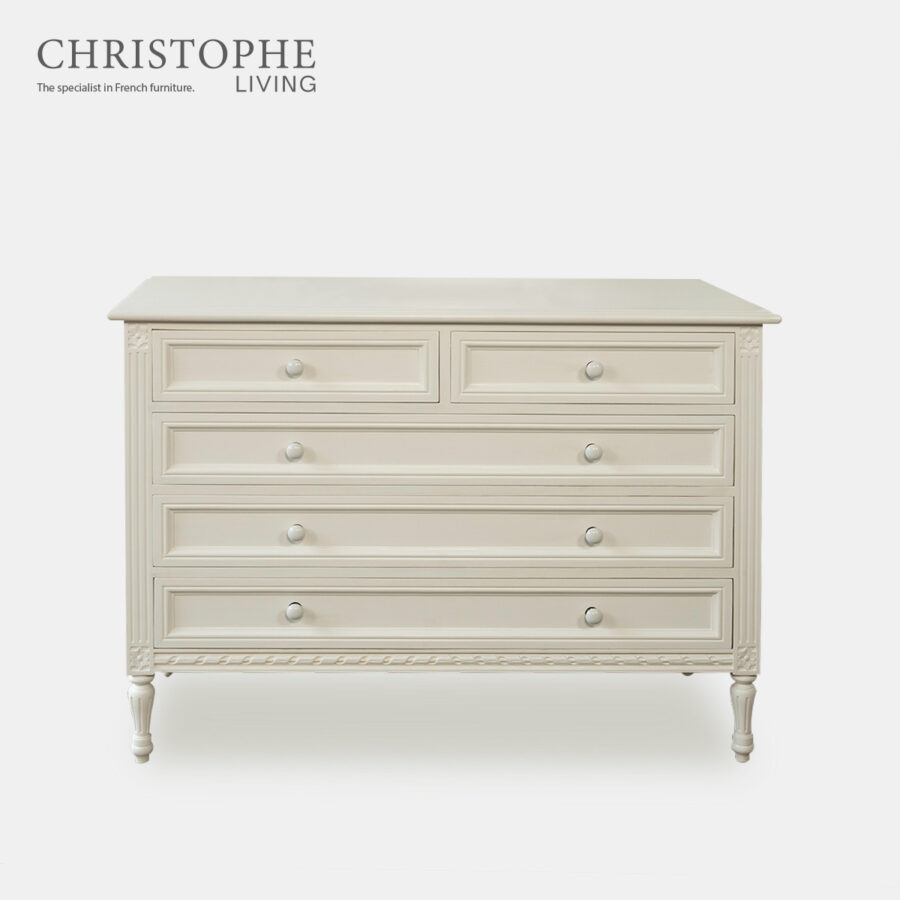 WHITE FRENCH DRAWERS BEDROOM