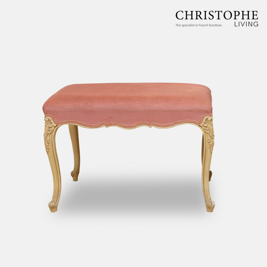 French Provincial Bedside Table & Stool Christophe Living